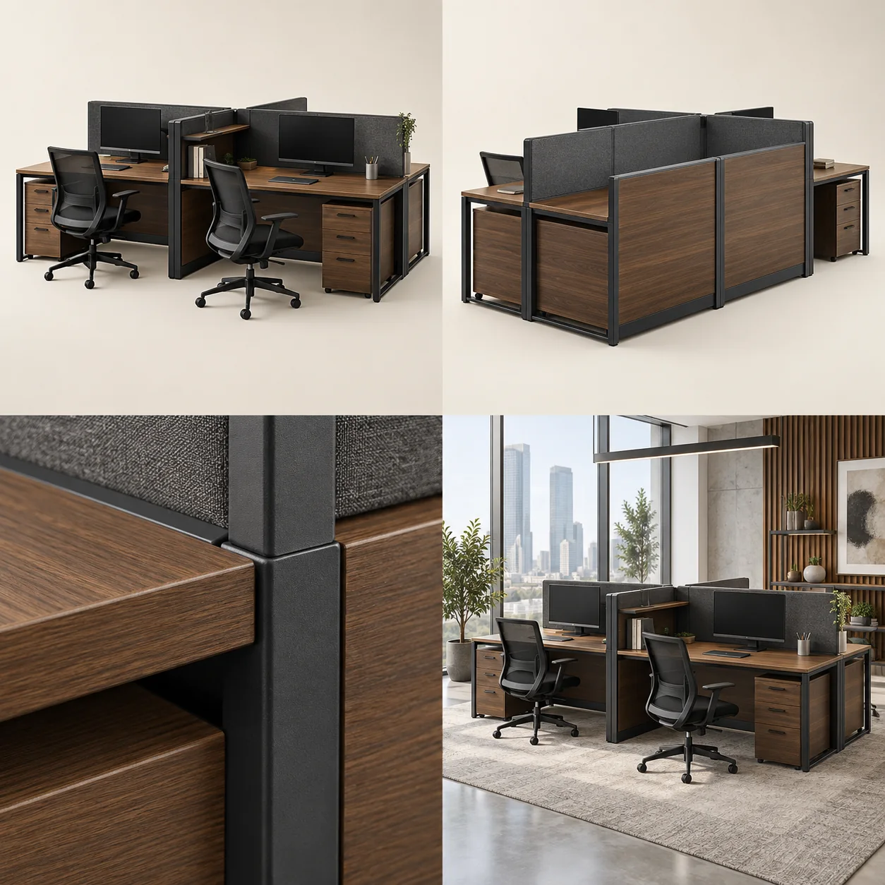 Modular furniture in a contemporary workplace